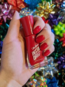 red nail polish, Sally Hansen