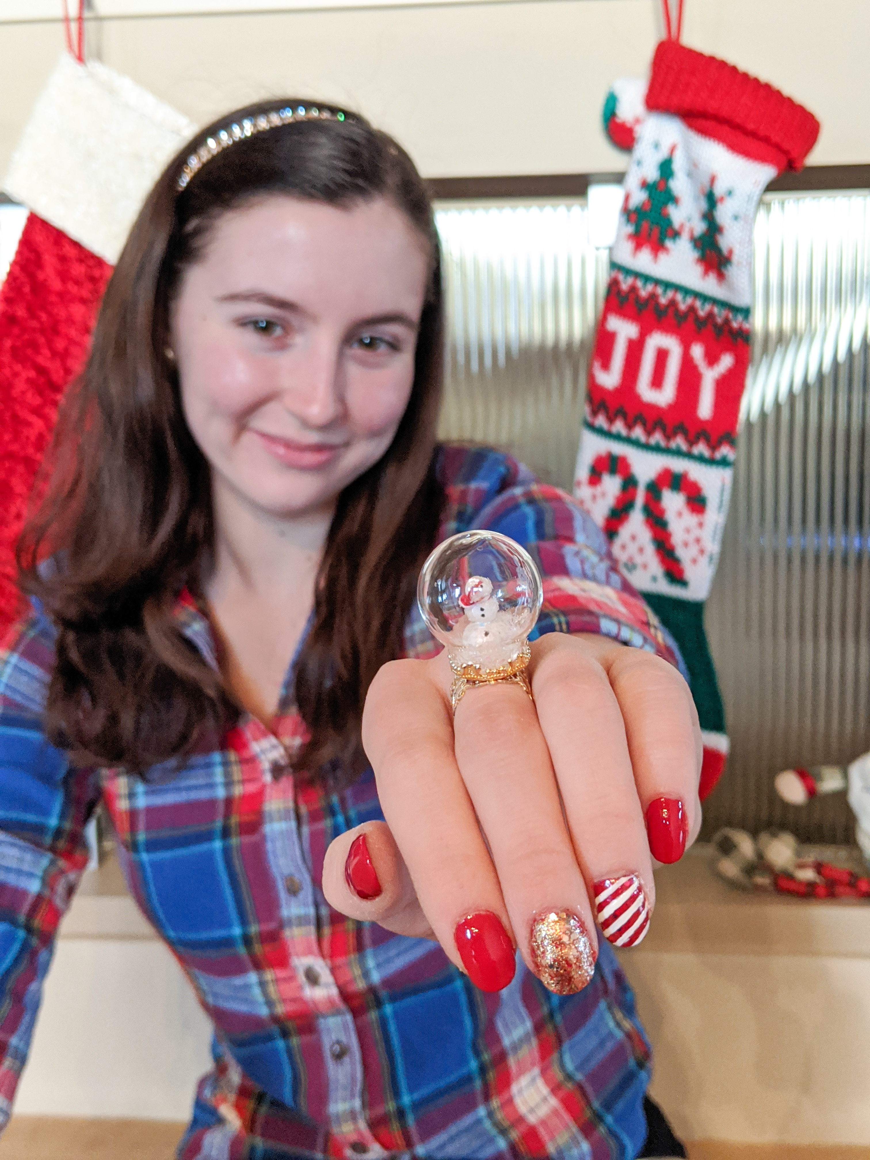 candy cane nails, Sally Hansen, snowman, Christmas