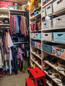 closet-shelves-fabric-bins-shoes