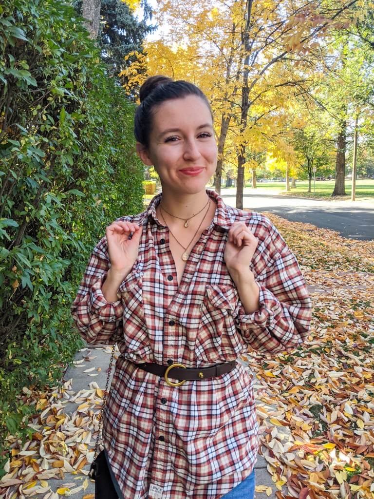 tunic-plaid-flannel-thrifted-style-fall-outfit