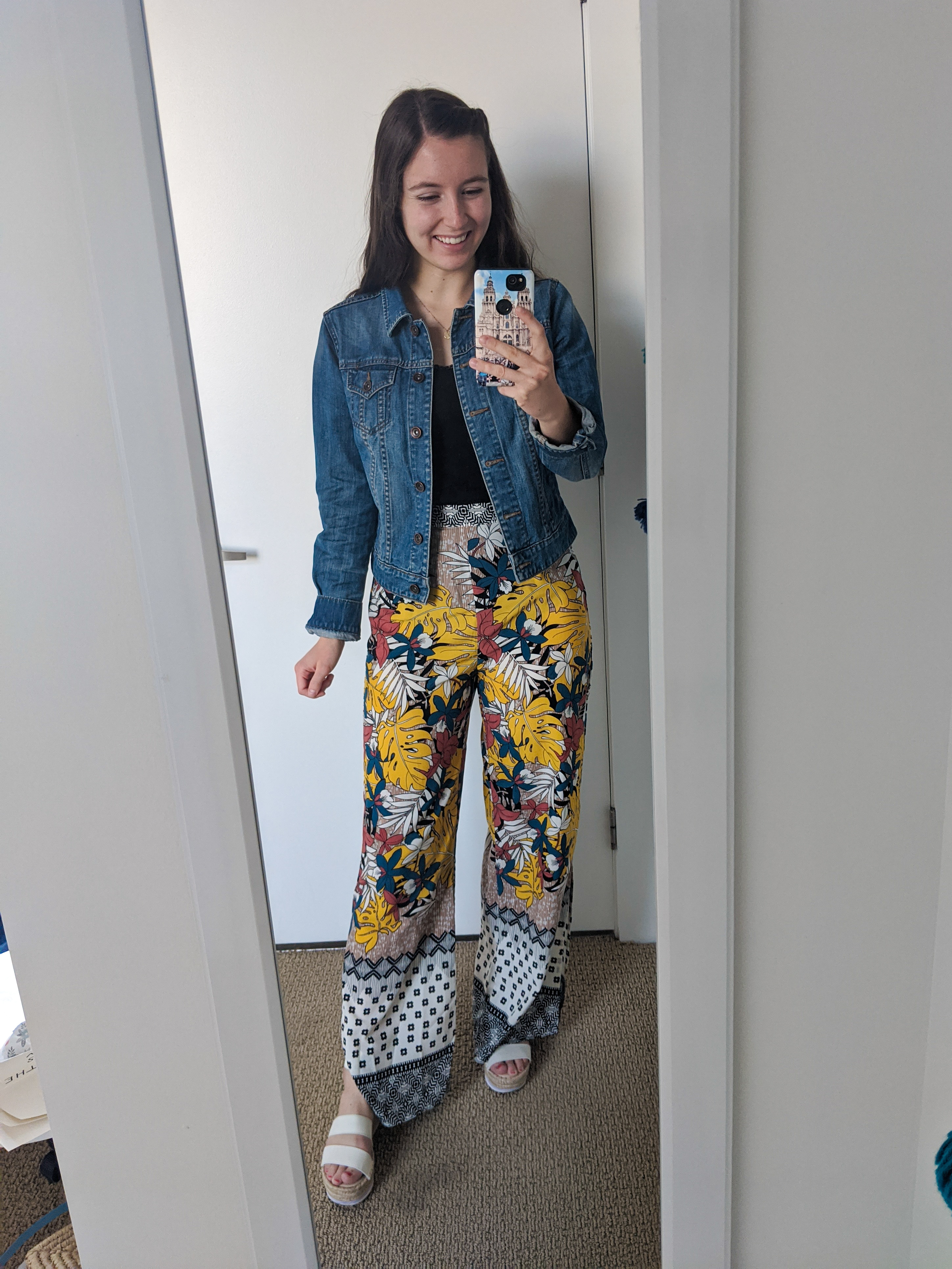 floral-pants-printed-palazzo-jean-jacket-college-style