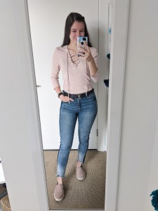 blush-pink-tuxedo-stripe-jeans-casual-style