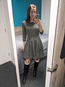 old-fashioned-dress-fit-and-flare-black-knee-boots