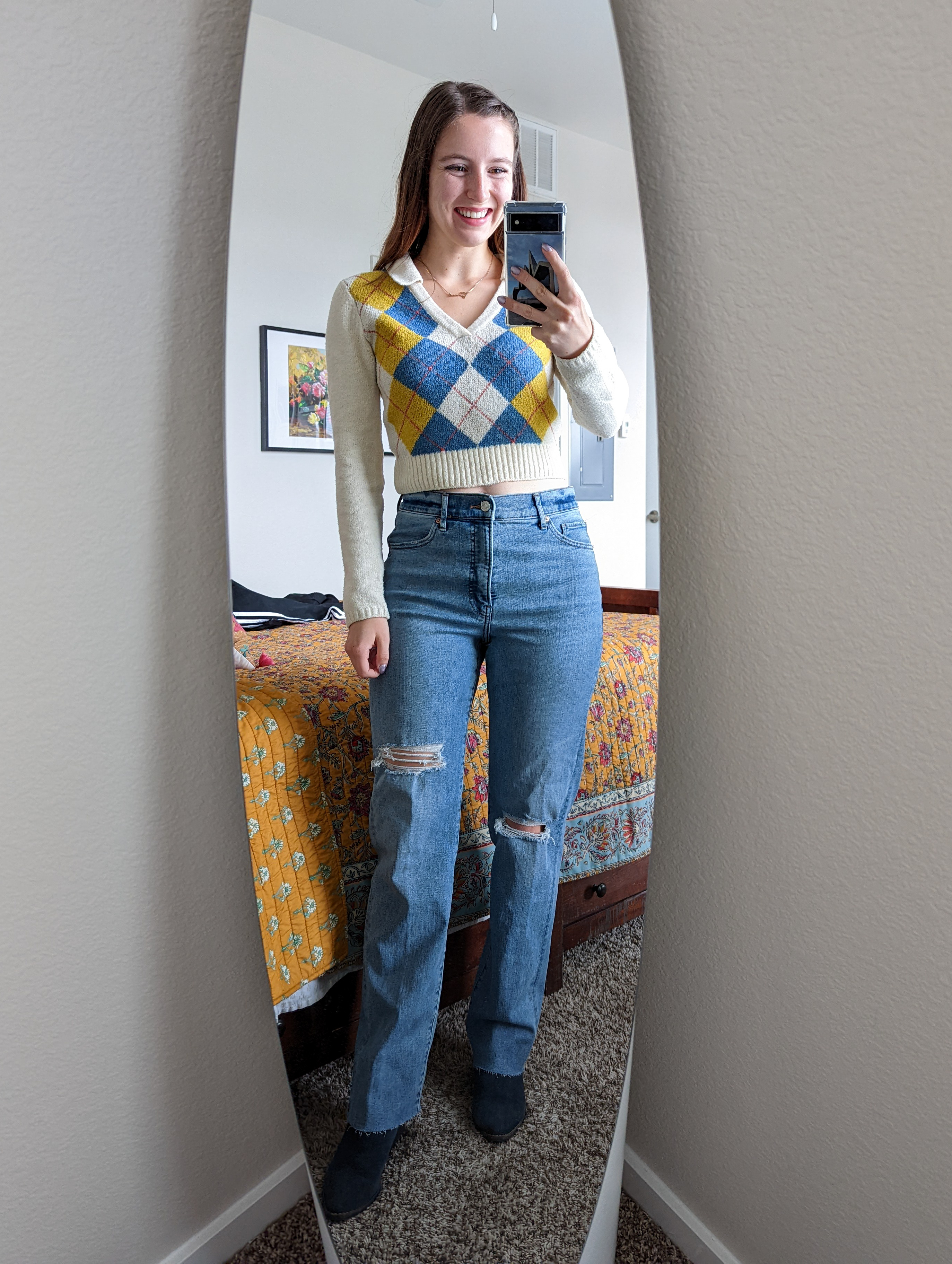 argyle-sweater-straight-leg-ripped-jeans-express-fall-outfit