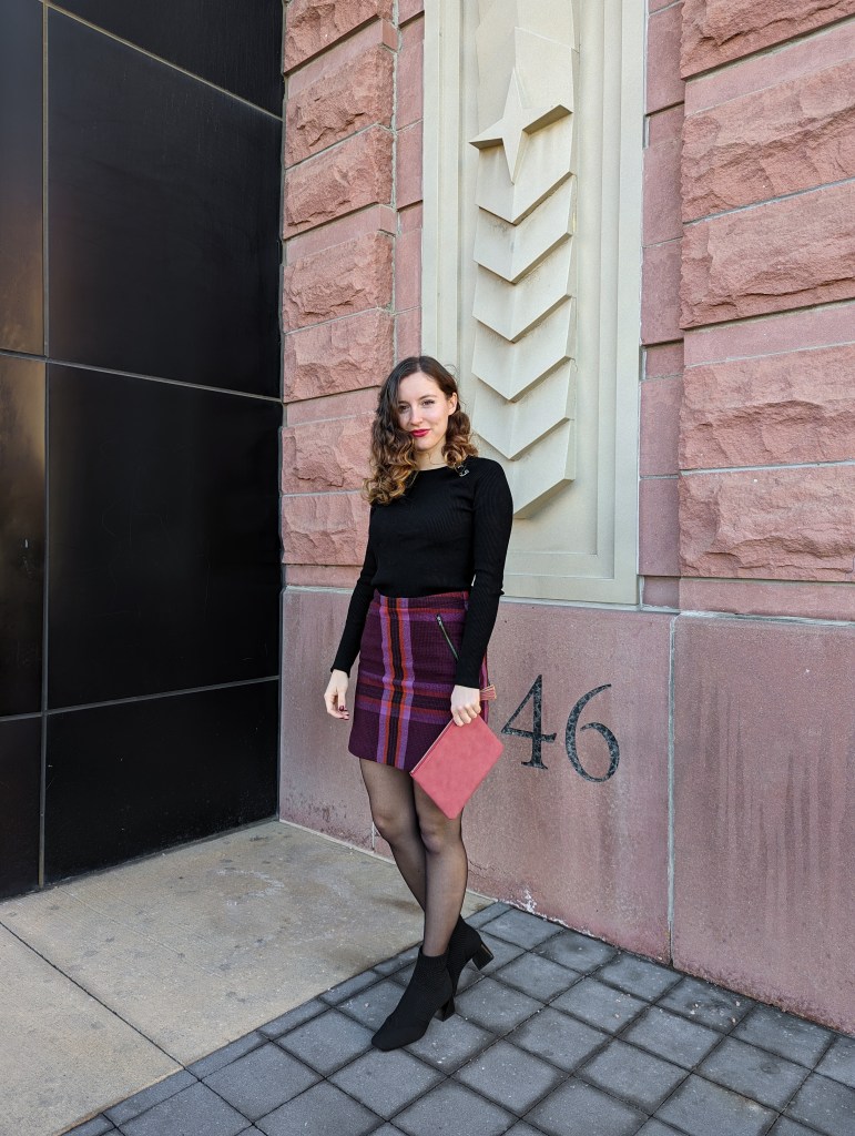 plaid-skirt-black-ribbed-sweater-505-america-vivaia-shoes
