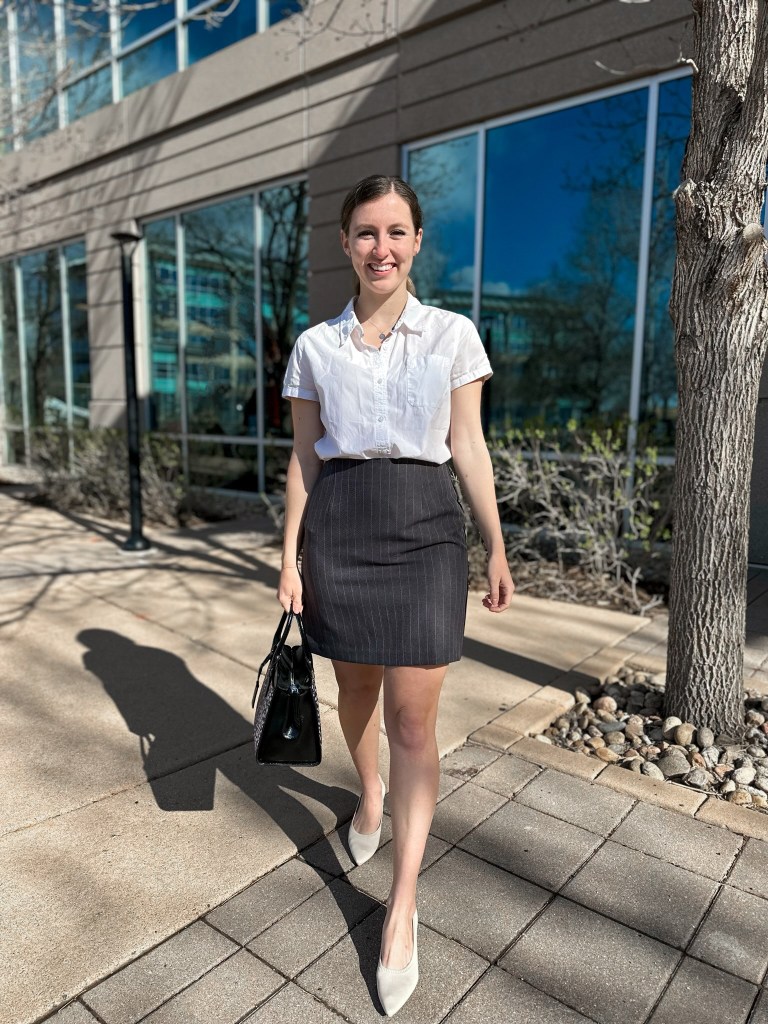 office-attire-workwear-post-grad-blogger-beige-heels-pencil-skirt