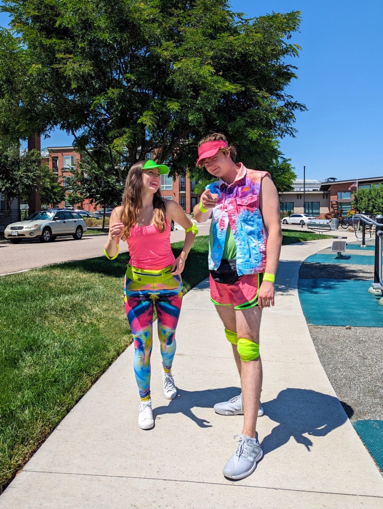 thrifted-matching-barbie-outfits-colorful-80s-jazzercise